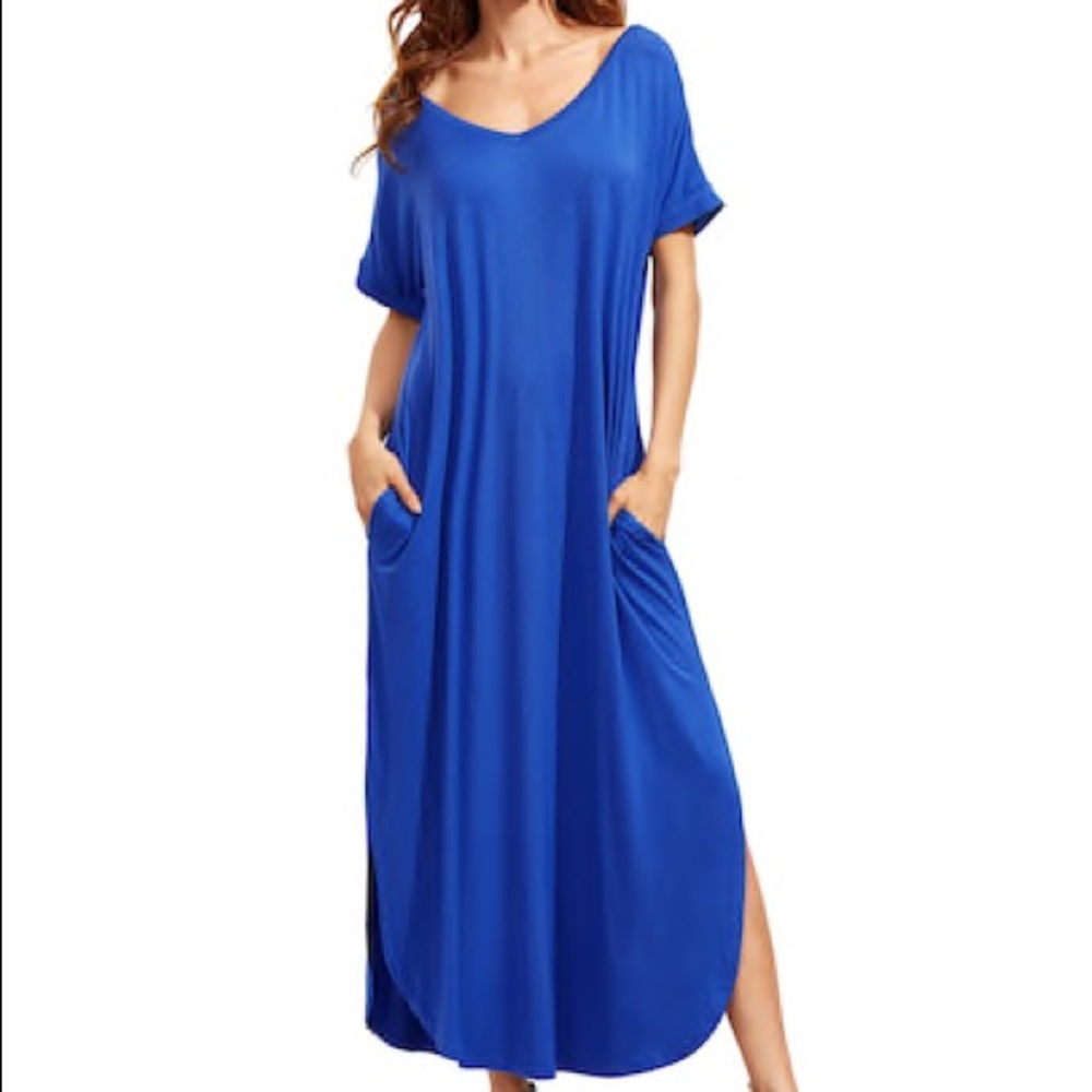 Cutout back Maxi dress with Pockets